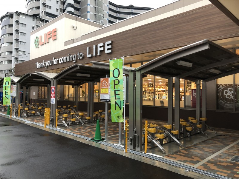 【エコステーション21】ライフ朝潮橋店駐輪場